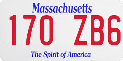 MA license plate 170ZB6
