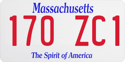 MA license plate 170ZC1