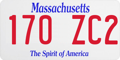 MA license plate 170ZC2