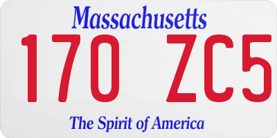 MA license plate 170ZC5