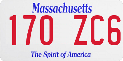 MA license plate 170ZC6