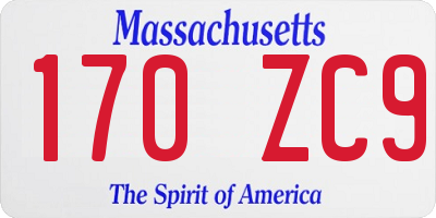 MA license plate 170ZC9