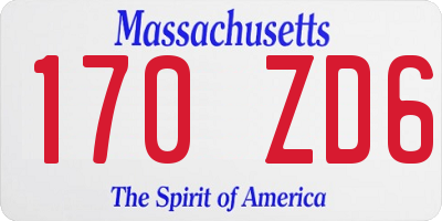 MA license plate 170ZD6