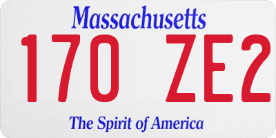 MA license plate 170ZE2