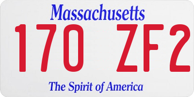 MA license plate 170ZF2