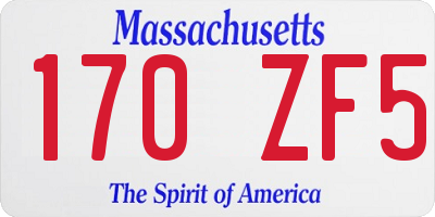 MA license plate 170ZF5