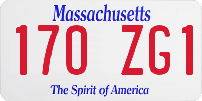 MA license plate 170ZG1