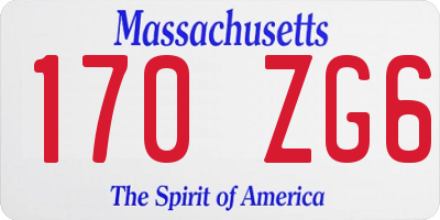 MA license plate 170ZG6