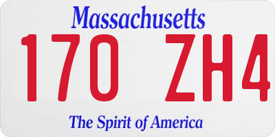 MA license plate 170ZH4