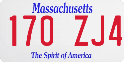 MA license plate 170ZJ4