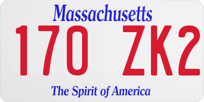 MA license plate 170ZK2