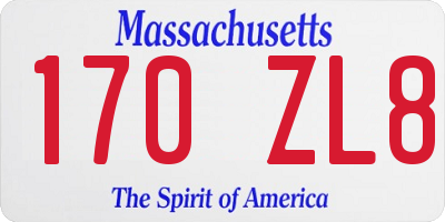 MA license plate 170ZL8