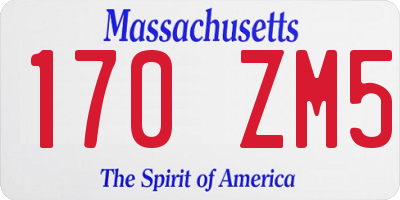 MA license plate 170ZM5