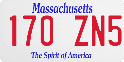 MA license plate 170ZN5