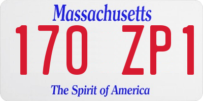 MA license plate 170ZP1