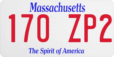 MA license plate 170ZP2