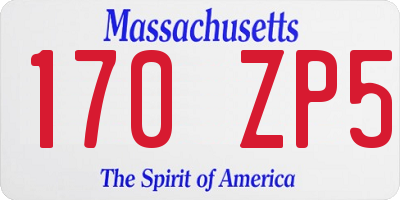 MA license plate 170ZP5