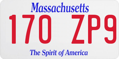 MA license plate 170ZP9