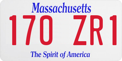 MA license plate 170ZR1