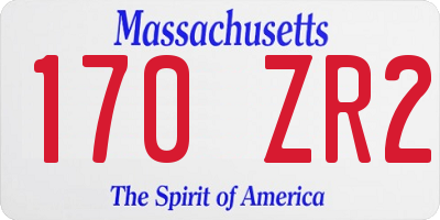 MA license plate 170ZR2
