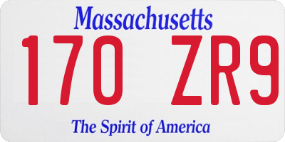 MA license plate 170ZR9