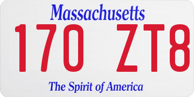 MA license plate 170ZT8
