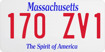 MA license plate 170ZV1