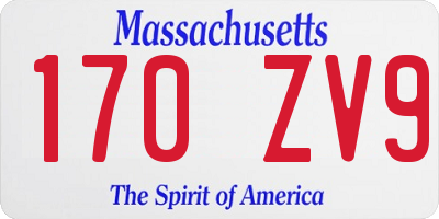 MA license plate 170ZV9