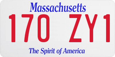 MA license plate 170ZY1