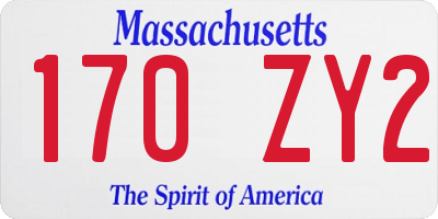 MA license plate 170ZY2