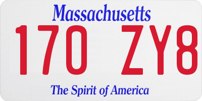 MA license plate 170ZY8