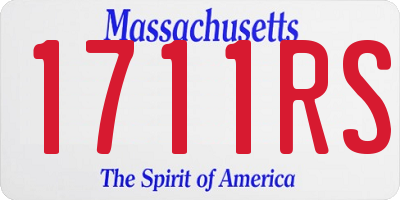 MA license plate 1711RS