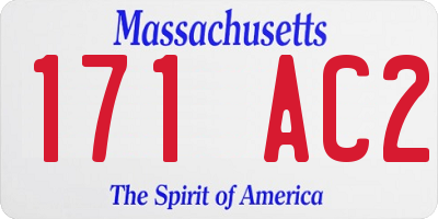 MA license plate 171AC2