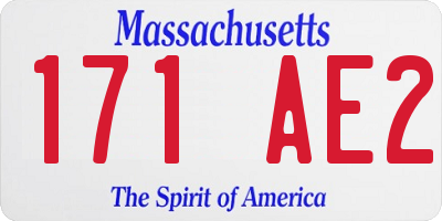 MA license plate 171AE2