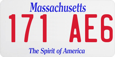 MA license plate 171AE6