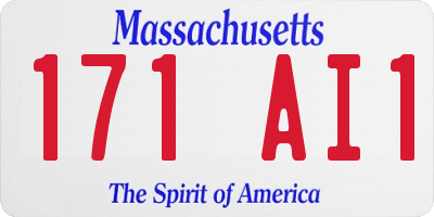 MA license plate 171AI1