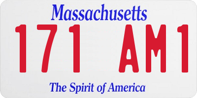 MA license plate 171AM1
