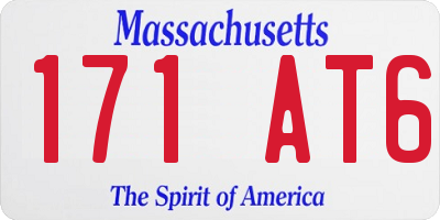 MA license plate 171AT6