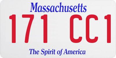 MA license plate 171CC1