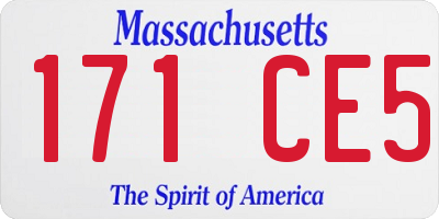 MA license plate 171CE5