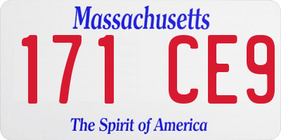 MA license plate 171CE9