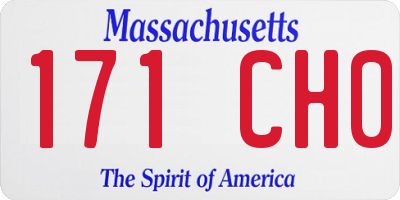 MA license plate 171CH0