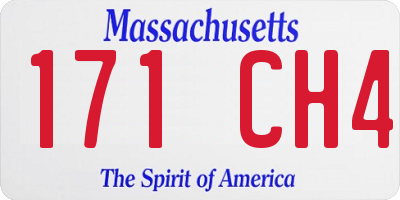 MA license plate 171CH4