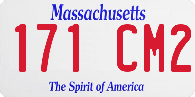 MA license plate 171CM2