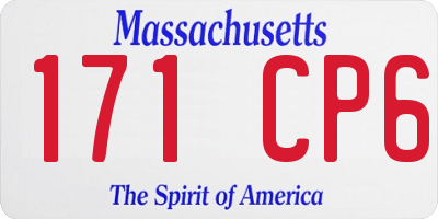 MA license plate 171CP6