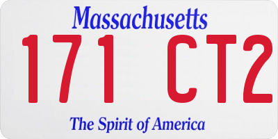 MA license plate 171CT2