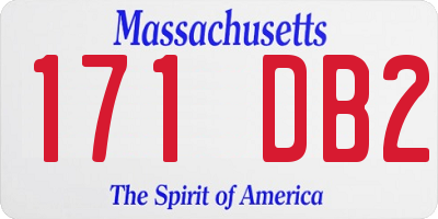 MA license plate 171DB2