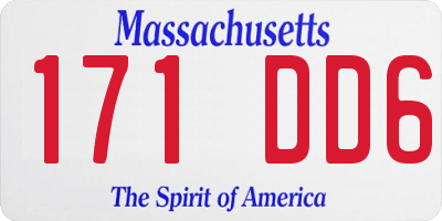 MA license plate 171DD6