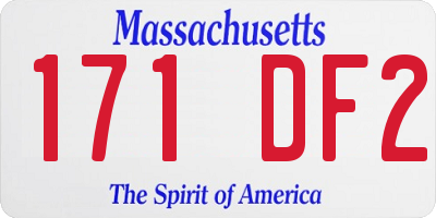 MA license plate 171DF2