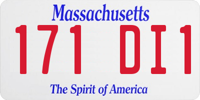 MA license plate 171DI1